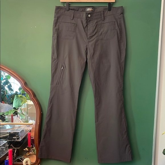 Eddie Bauer Sport Grey Outdoor Pants Womens 14 Utilty Hiking Camping - Picture 1 of 7